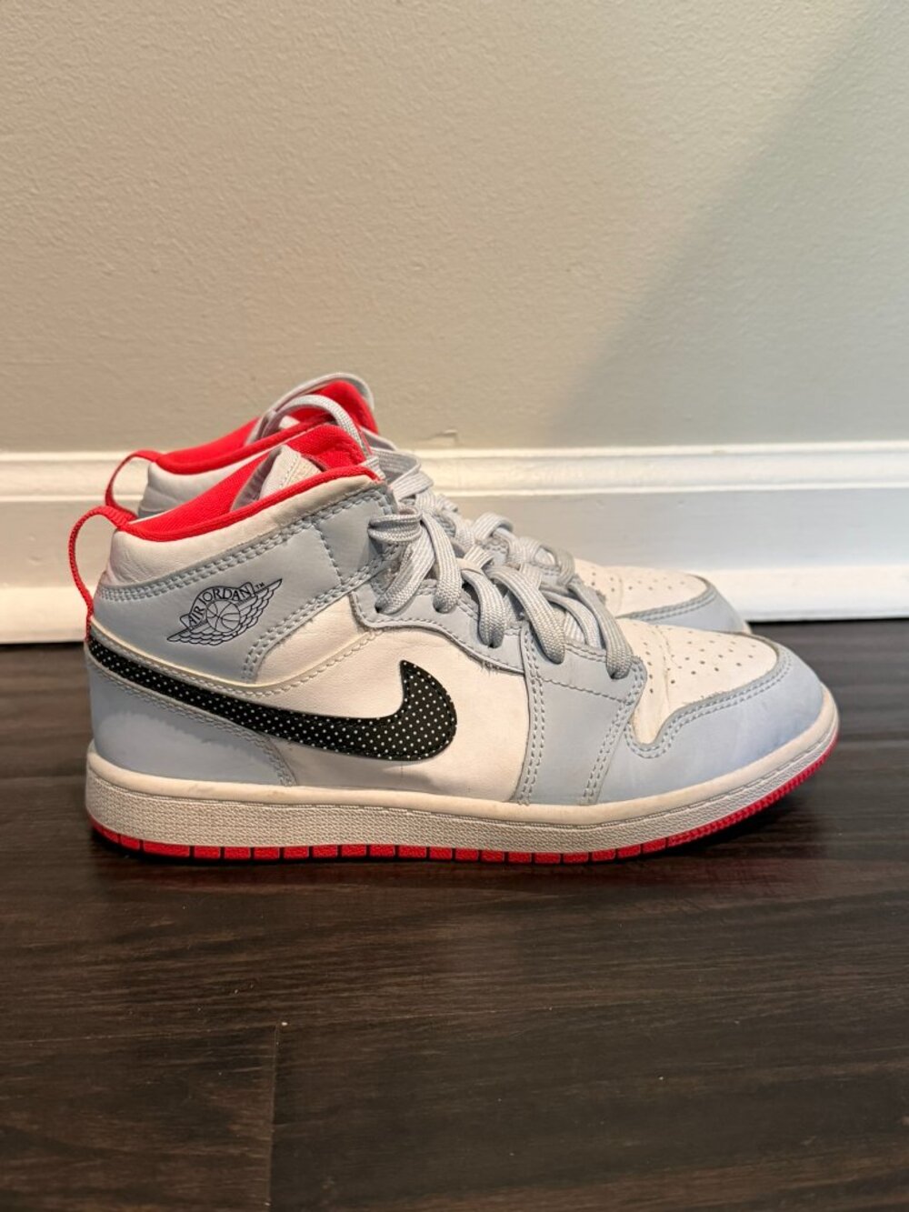 Air Jordan 1 Mid GS 'Half Blue' (Youth 3Y)